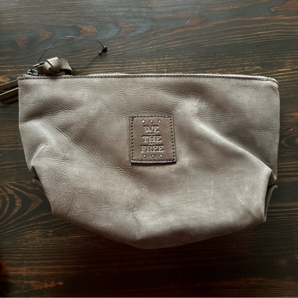 Free People We the free leather bag pouch cosmetic case